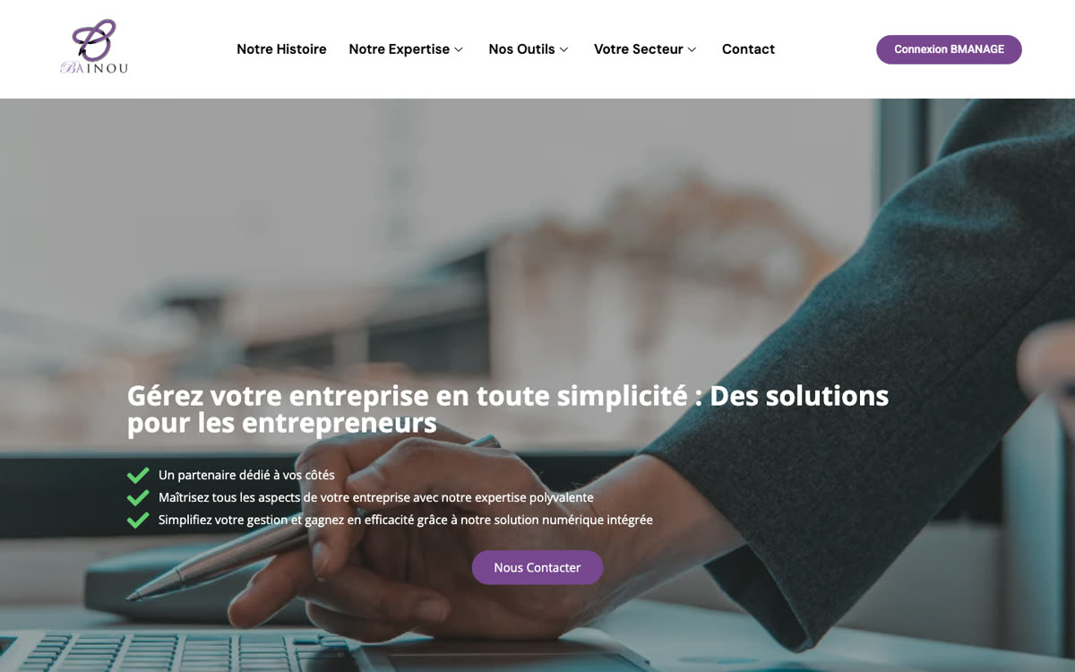 Site internet pour un cabinet de conseil aux entreprises à Tourcoing