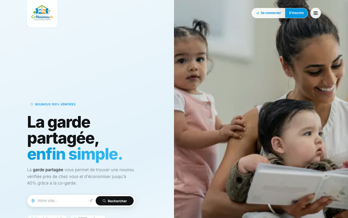 Site internet pour une plateforme de garde d’enfants à Lille