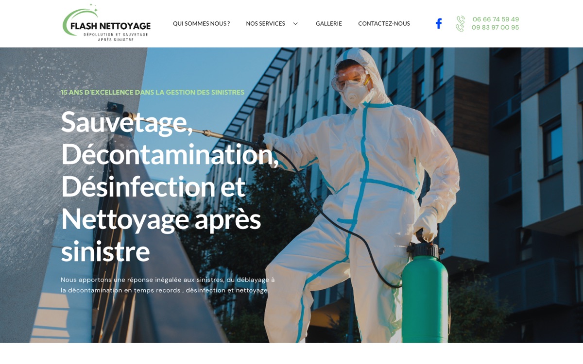 Site internet pour une entreprise de nettoyage après sinistre à Marseille