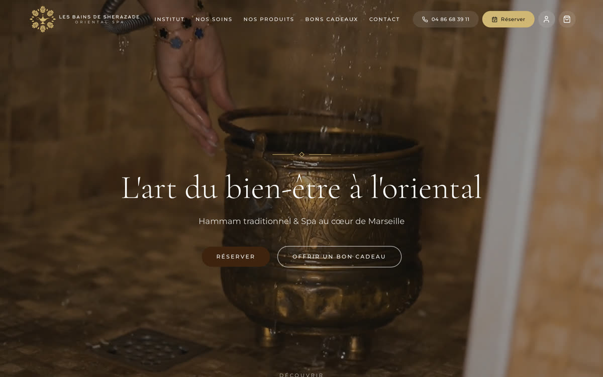 Site internet pour un hammam et spa à Marseille