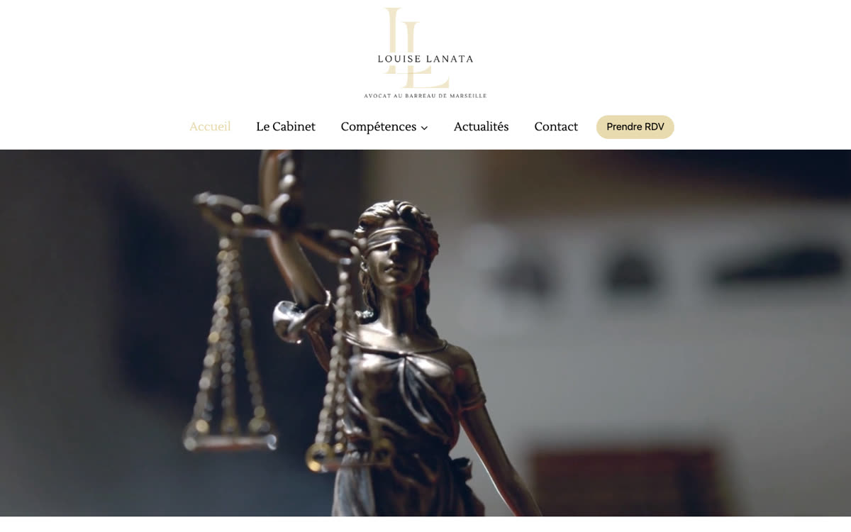 Site internet pour une avocate en droit pénal et droit de la famille à Marseille