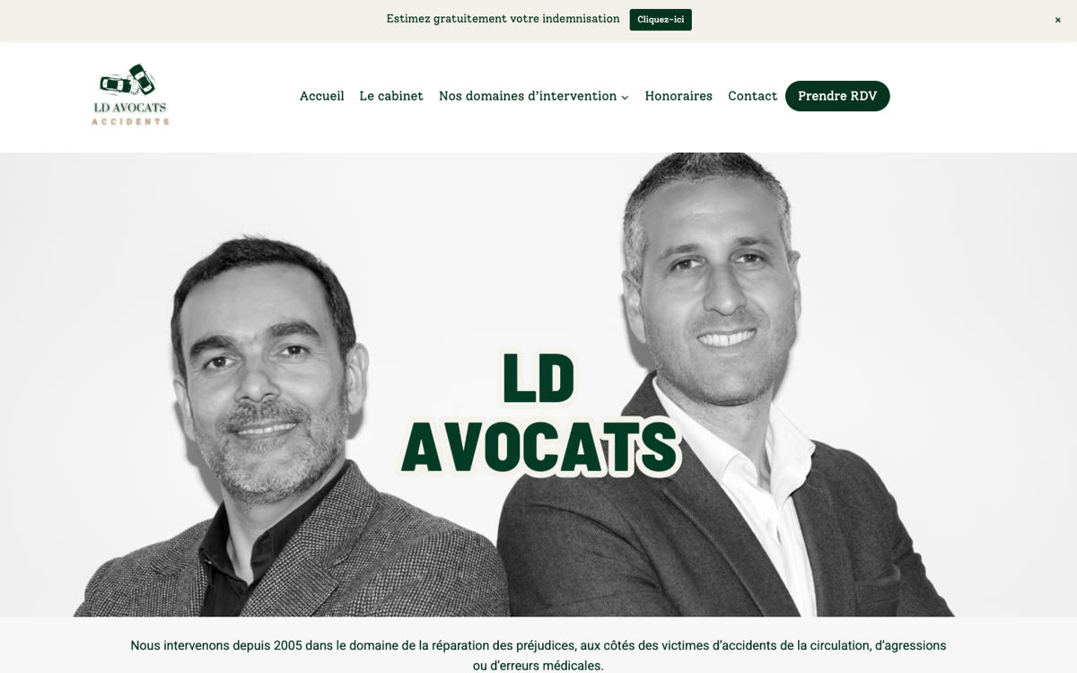 Site internet pour un cabinet d’avocats en dommage corporel à Marseille