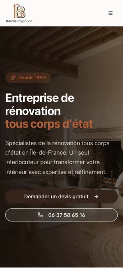 Version mobile du site
