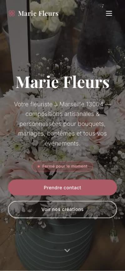 Version mobile du site