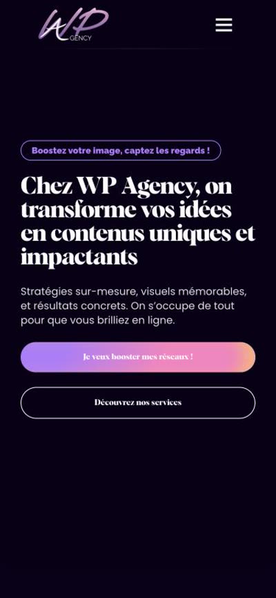 Version mobile du site
