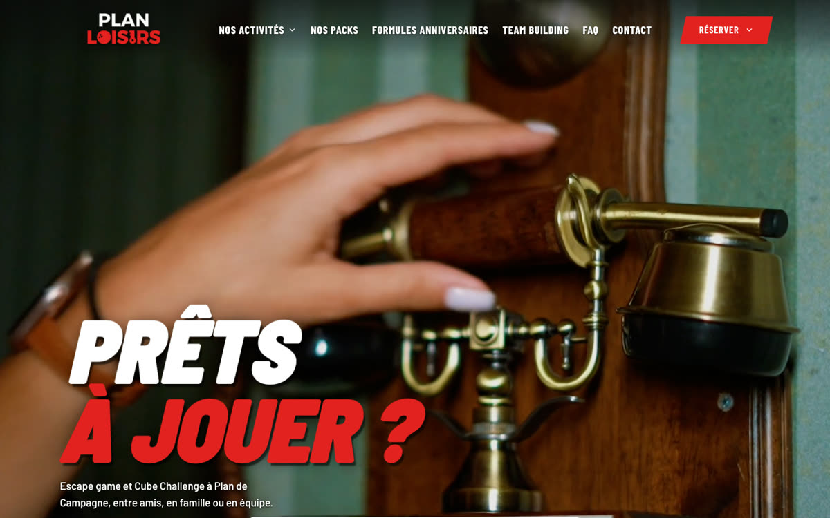 Site internet pour un escape game à Plan de Campagne