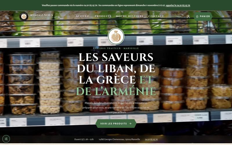 Site internet pour un traiteur libanais à Marseille