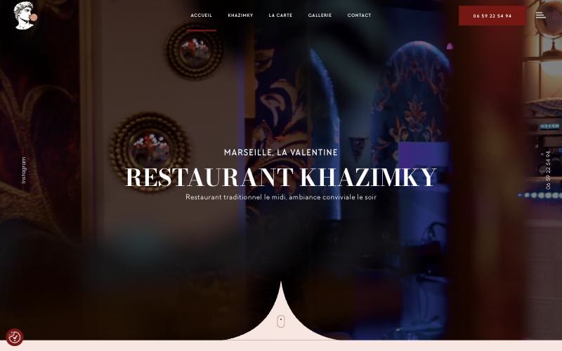 Site internet pour un restaurant à Marseille